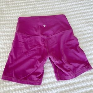 Lululemon 6” align shorts, RARE neon purple color, EXCELLENT quality , size 6